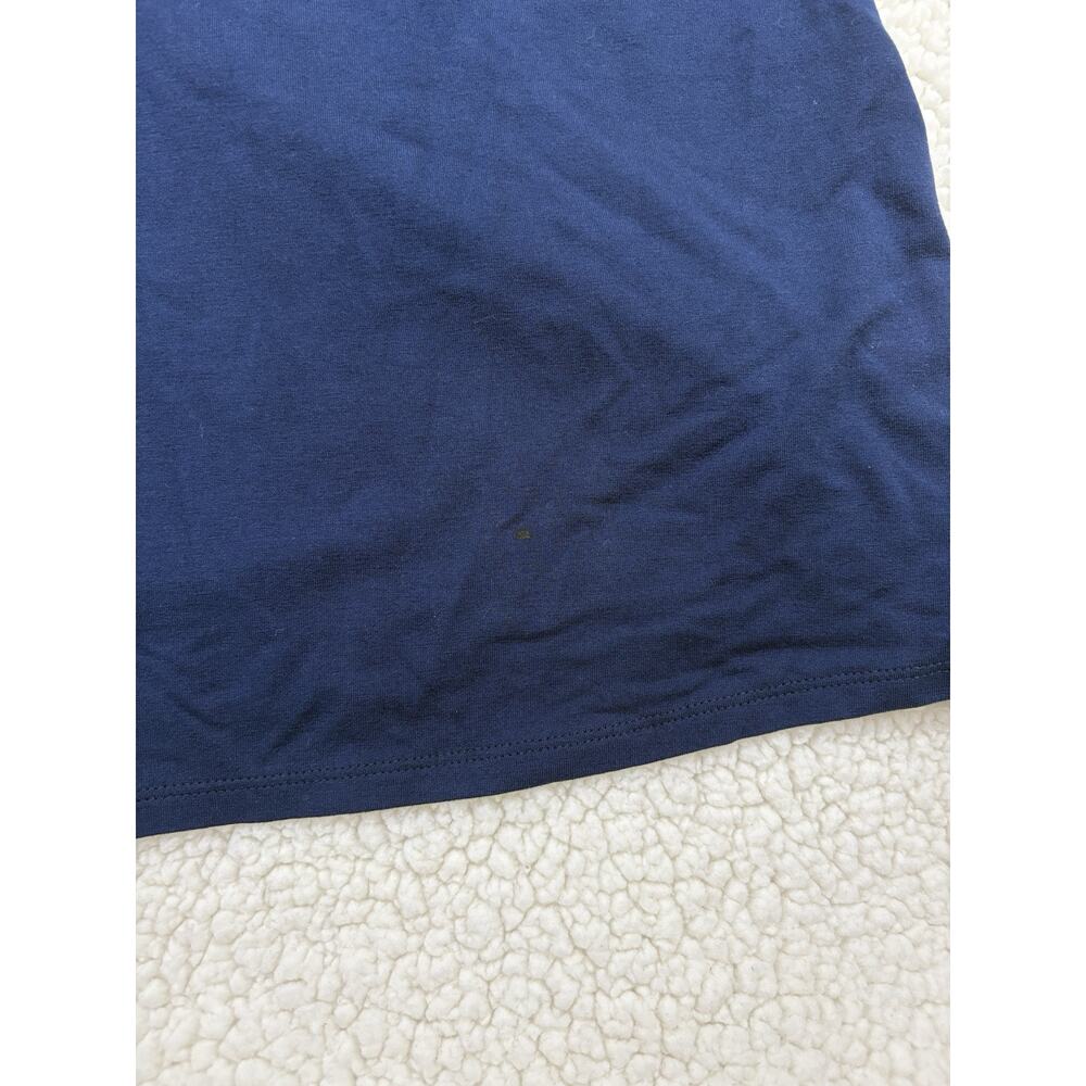 J.Jill Dress Wearever Navy Shift Rayon Blend 3/4 Sleeve Back Pleat Sz S Stretch - Picture 5 of 8